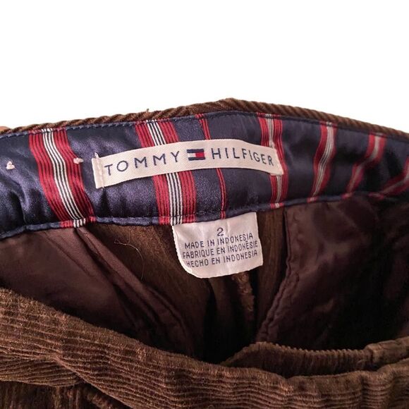 Tommy Hilfiger Brown Velvet Corduroy Straight Leg Pants in Size 2 - Picture 10 of 10